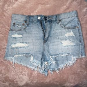 High Rise Denim Jean Shorts